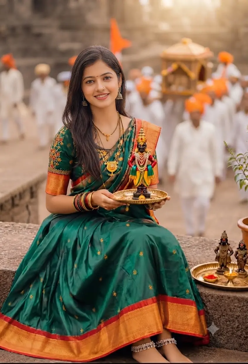 Indian woman sitting gracefully